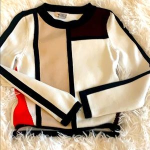 Color blocked sweater